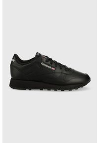 Reebok Classic sneakersy skórzane GY0955 kolor czarny. Nosek buta: okrągły. Zapięcie: sznurówki. Kolor: czarny. Materiał: skóra. Model: Reebok Classic