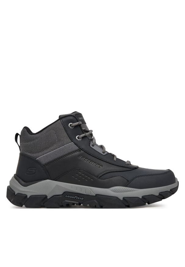 skechers - Skechers Trekkingi Santoro 205587 BLK Czarny. Kolor: czarny. Materiał: skóra. Sport: turystyka piesza