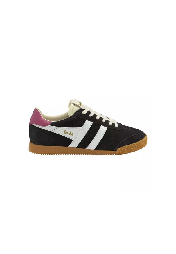 Buty do chodzenia damskie Gola Elan. Zapięcie: sznurówki. Kolor: biały, wielokolorowy, czarny. Materiał: zamsz, materiał, skóra. Szerokość cholewki: normalna. Sport: turystyka piesza