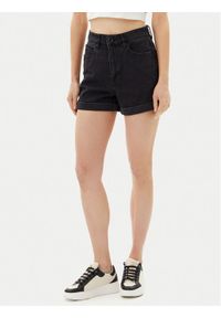 Volcom Szorty jeansowe Weelow B2012300 Czarny Slim Fit. Kolor: czarny. Materiał: bawełna