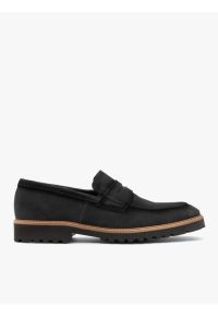 Ryłko - Welurowe mokasyny w stylu casual. Okazja: na co dzień. Kolor: szary. Materiał: welur, skóra. Styl: casual #1