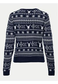 only - ONLY Sweter Xmas Winter 15327601 Granatowy Regular Fit. Kolor: niebieski. Materiał: syntetyk