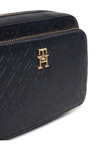 TOMMY HILFIGER - Tommy Hilfiger Torebka Th Icon Camera Bag Mono AW0AW18121 Granatowy. Kolor: niebieski. Materiał: skórzane #5