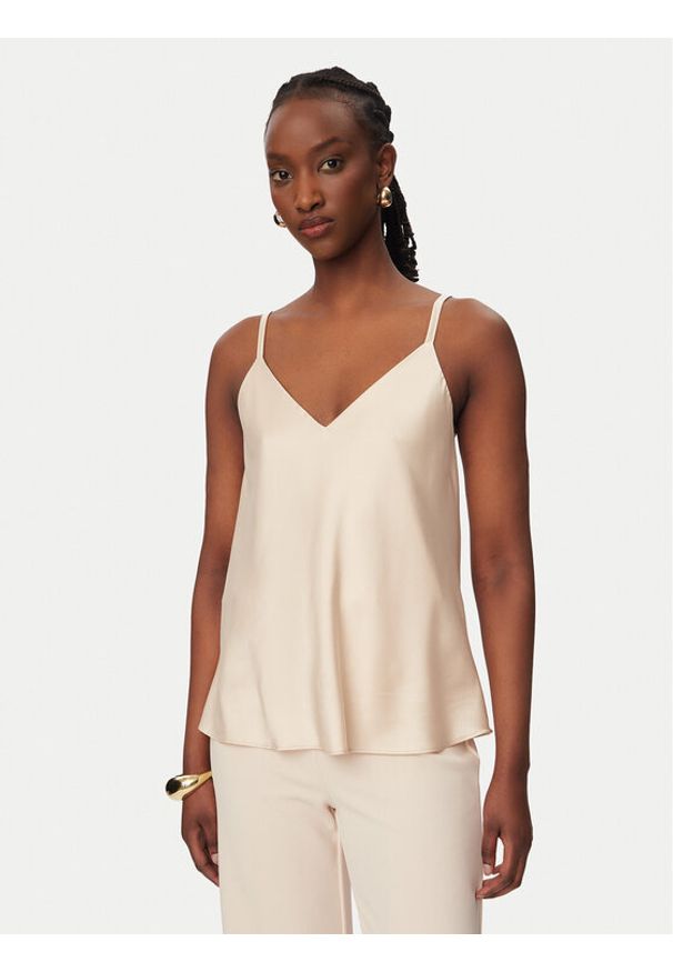 Rinascimento Top CFC0127685003 Beżowy Regular Fit. Kolor: beżowy. Materiał: syntetyk