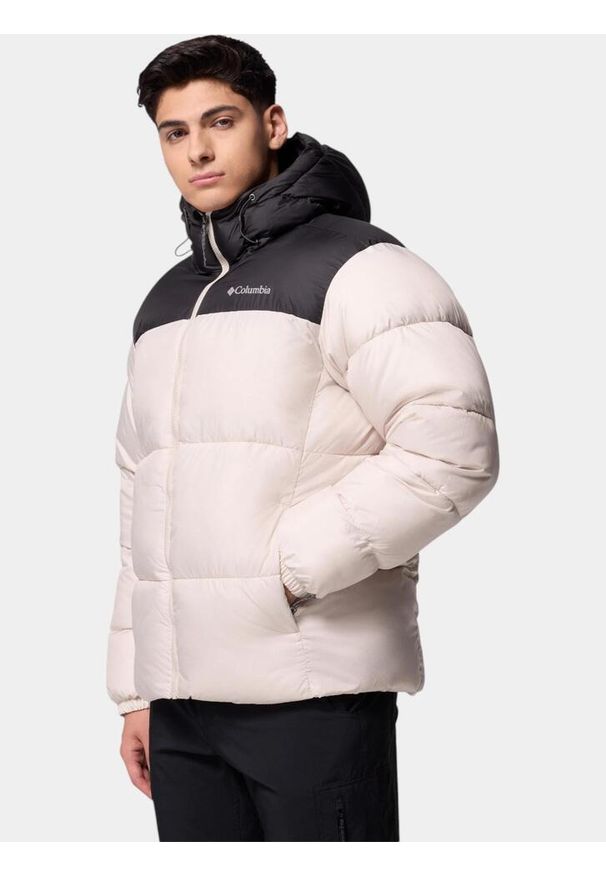 columbia - Płaszcz Zimowy Męski Columbia Puffect II. Kolor: beżowy, wielokolorowy, czarny. Materiał: poliester, nylon. Sezon: zima. Styl: sportowy