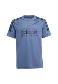 Adidas - Koszulka Tiro 24/7 Kids. Kolor: niebieski, wielokolorowy, czarny. Materiał: materiał #1