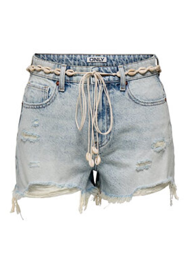 only - ONLY Szorty jeansowe Zuma 15349510 Niebieski Regular Fit. Kolor: niebieski. Materiał: bawełna