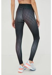 adidas Performance legginsy treningowe Brand Love damskie kolor czarny wzorzyste. Kolor: czarny. Materiał: skóra, materiał. Sport: fitness #3