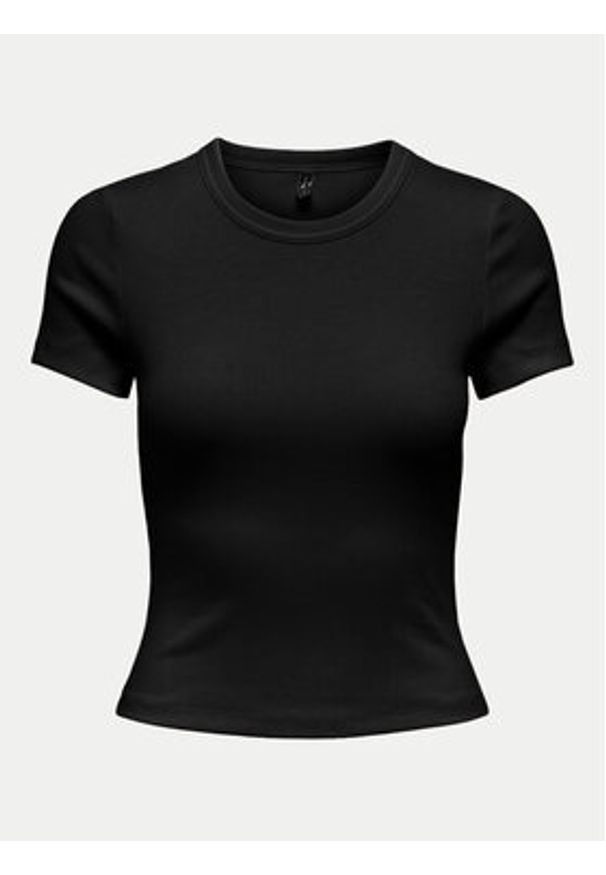 only - ONLY T-Shirt Val 15339774 Czarny Slim Fit. Kolor: czarny. Materiał: bawełna