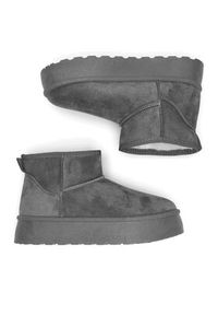 Jenny - JENNY Botki CEO-WSX23-01 Szary. Kolor: szary. Materiał: materiał #6