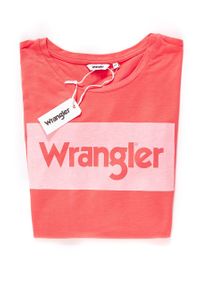 Wrangler - WRANGLER T SHIRT DAMSKI DRAPE TEE DUBARRY W7016DIVZ 112130885. Wzór: nadruk. Styl: vintage #6