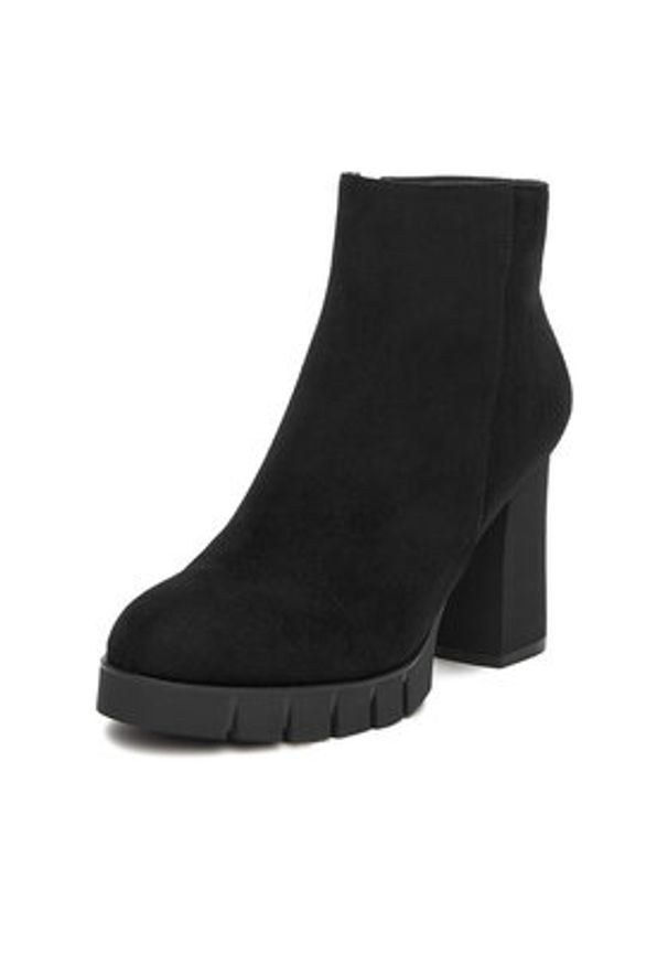 DeeZee Botki HX16041A-139 Czarny. Kolor: czarny. Materiał: materiał