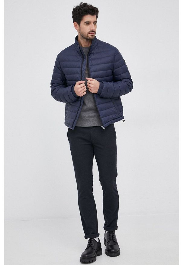 BOSS - Boss Bluza męska kolor szary melanżowa. Okazja: na co dzień. Kolor: szary. Materiał: dzianina. Wzór: nadruk, melanż. Styl: casual