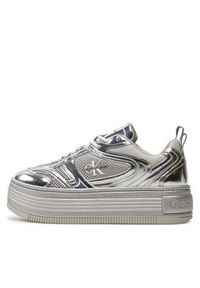 Calvin Klein Jeans Sneakersy Bold Platf Low Mix Ml Mr YW0YW01510 Srebrny. Kolor: srebrny. Materiał: materiał, mesh