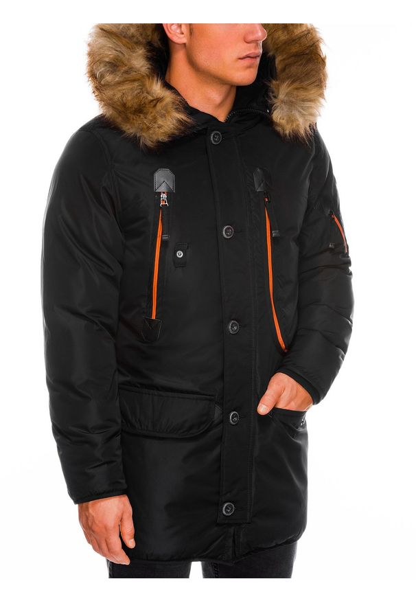 Czarna kurtka Ombre Clothing na zimę