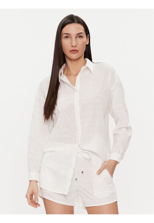 Maaji Koszula Larissa PT2075CLS004 Biały Relaxed Fit. Kolor: biały. Materiał: bawełna