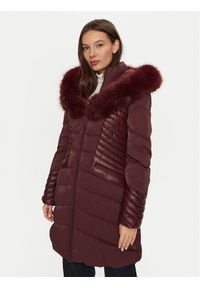 Guess Płaszcz zimowy New Oxana W4BL61 WGLZ0 Bordowy Regular Fit. Kolor: czerwony. Materiał: syntetyk. Sezon: zima