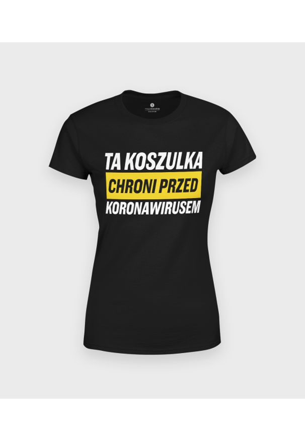 MegaKoszulki - Koszulka damska Ochrona przed koronawirusem. Materiał: bawełna