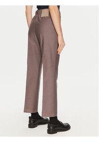 Max Mara Leisure Spodnie materiałowe Quiete 2426786048 Brązowy Straight Fit. Kolor: brązowy. Materiał: bawełna, syntetyk