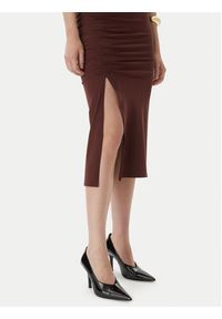 Patrizia Pepe Sukienka codzienna 2M4542/J419-M564 Brązowy Slim Fit. Okazja: na co dzień. Kolor: brązowy. Materiał: syntetyk. Typ sukienki: proste. Styl: casual #3
