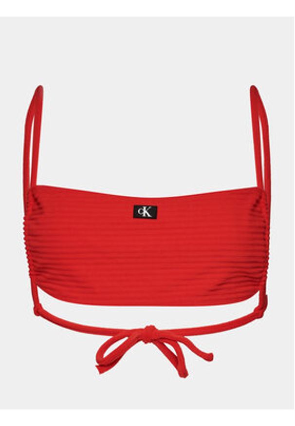 Calvin Klein Swimwear Góra od bikini KW0KW02467 Czerwony. Kolor: czerwony. Materiał: syntetyk