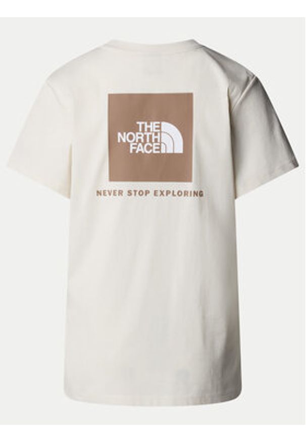 The North Face T-Shirt Redbox NF0A87NK Écru Relaxed Fit. Materiał: bawełna
