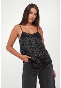 Twinset Milano - Top damski z frędzlami TWINSET