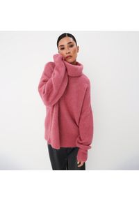 Mohito - Sweter z wełną alpaki - Różowy. Kolor: różowy. Materiał: wełna #1
