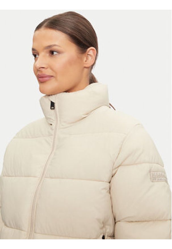Napapijri Kurtka zimowa A-Box Logo NP0A4HZ1 Beżowy Loose Fit. Kolor: beżowy. Materiał: syntetyk. Sezon: zima
