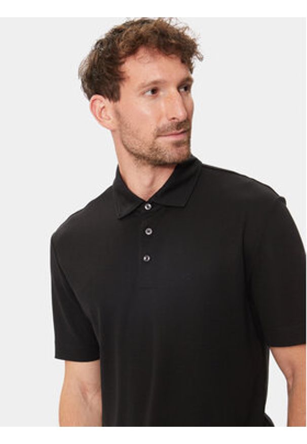 BOSS - Boss Polo Press 55 50508830 Czarny Regular Fit. Typ kołnierza: polo. Kolor: czarny. Materiał: lyocell