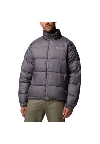 columbia - Kurtka męska Columbia Pike Lake II 2050941026 - szara. Kolor: szary. Materiał: poliester, puch, syntetyk. Technologia: Omni-Heat (Columbia). Wzór: aplikacja. Sezon: zima #1