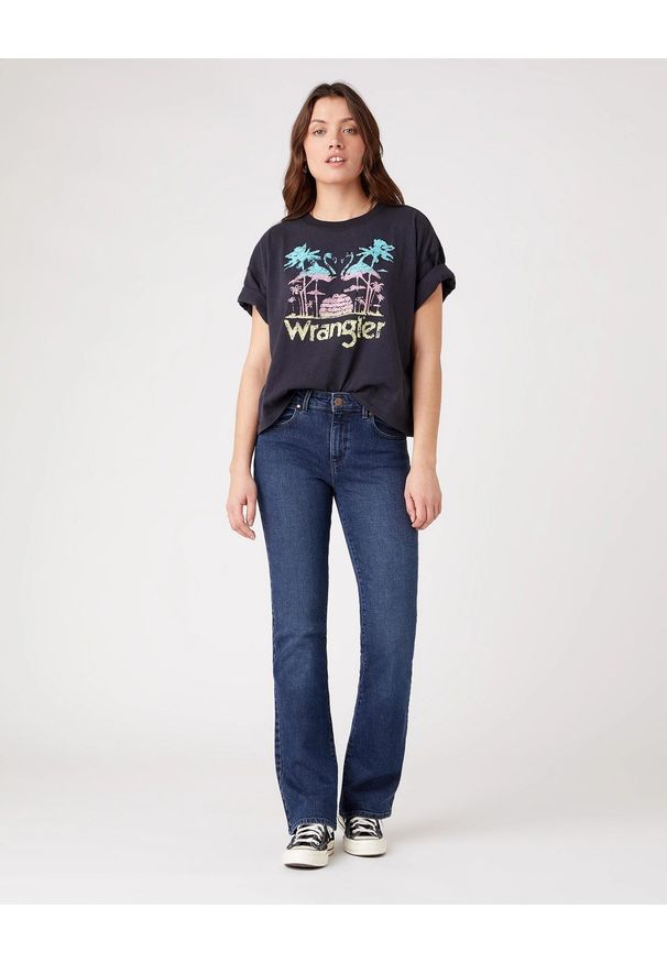 Wrangler - SPODNIE DAMSKIE WRANGLER BOOTCUT BONFIRE BLUE W28BHN34K 112128219