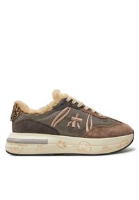 Premiata Sneakersy Cassie 7072M Brązowy. Kolor: brązowy. Materiał: materiał