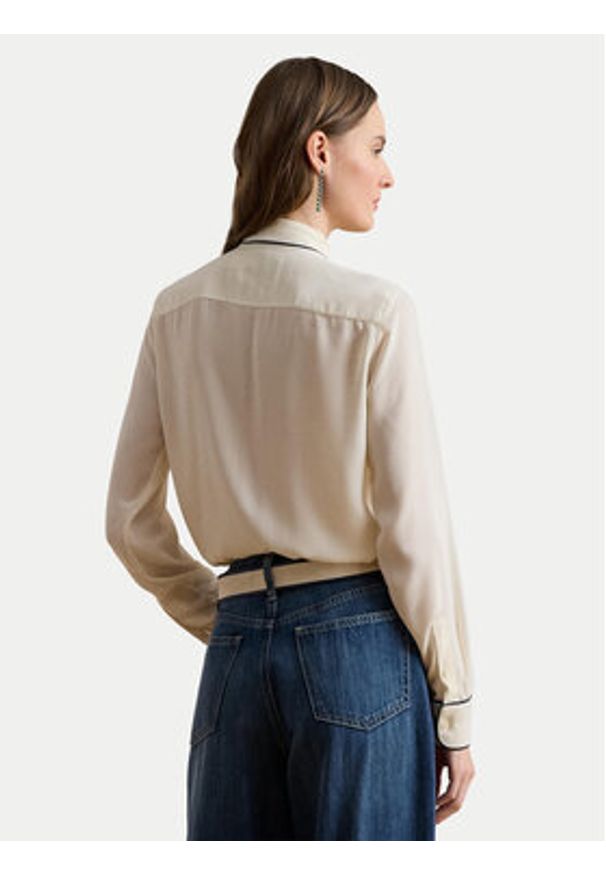 Lauren Ralph Lauren - LAUREN RALPH LAUREN Koszula 200957396003 Beżowy Regular Fit. Kolor: beżowy. Materiał: syntetyk
