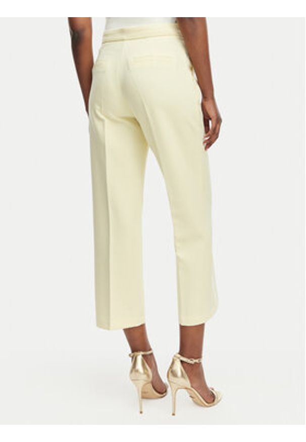 Morgan Spodnie materiałowe 261-PVADO.F Żółty Regular Fit. Kolor: żółty. Materiał: syntetyk