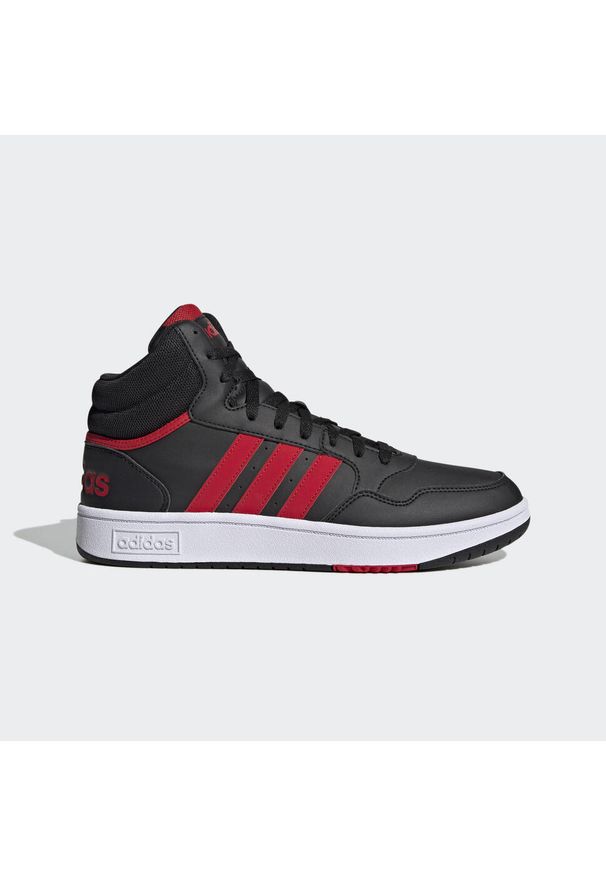 Adidas - Hoops 3.0 Mid Classic Vintage Shoes. Kolor: biały, czerwony, wielokolorowy, czarny