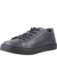 Geox - Kapcie GEOX J NASHIK BOY Niebieski. Kolor: niebieski. Materiał: tkanina, skóra