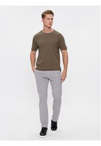 BOSS - Boss T-Shirt Tiburt 240 50452680 Khaki Regular Fit. Kolor: brązowy. Materiał: bawełna