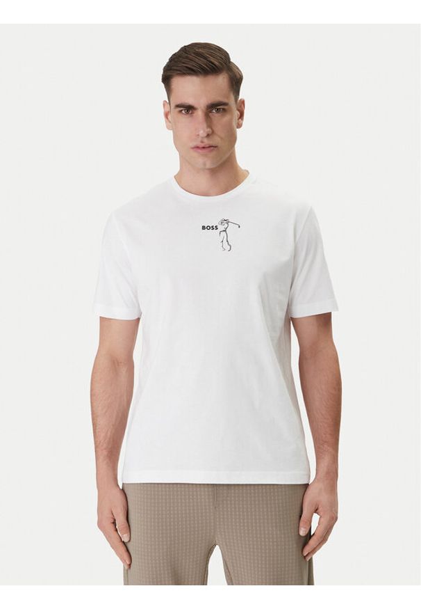 BOSS T-Shirt Birdie 50559387 Biały Regular Fit. Kolor: biały. Materiał: bawełna