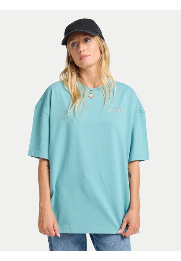 Billabong T-Shirt Reach For Sunshine EBJZT00478 Turkusowy Loose Fit. Kolor: turkusowy. Materiał: bawełna