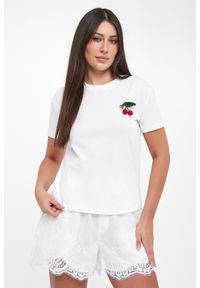 Twinset Milano - T-shirt damski z broszką TWINSET #1