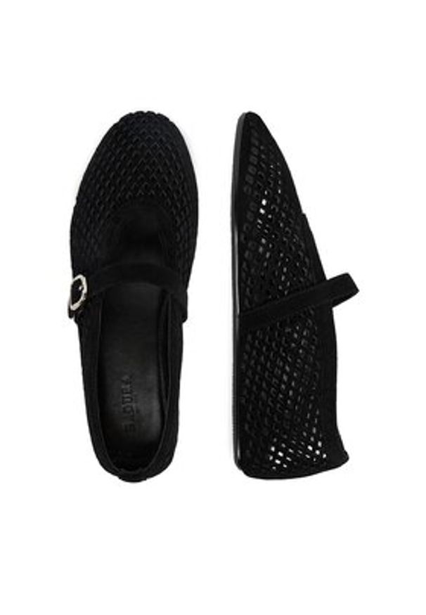 Badura Baleriny EO-AISHA-LT516-207 Czarny. Kolor: czarny. Materiał: skóra, zamsz