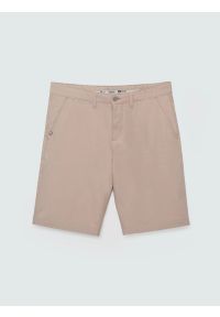 Big-Star - Szorty męskie chinosy jasnobeżowe Rossino 800. Okazja: na co dzień. Kolor: beżowy. Materiał: elastan, bawełna, tkanina. Sezon: lato. Styl: elegancki, klasyczny, casual #5