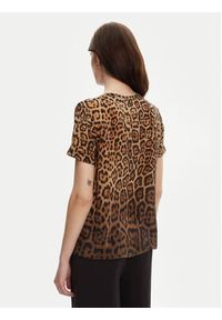 Guess Bluzka 5YGH29 7320A Brązowy Regular Fit. Kolor: brązowy. Materiał: jedwab #5