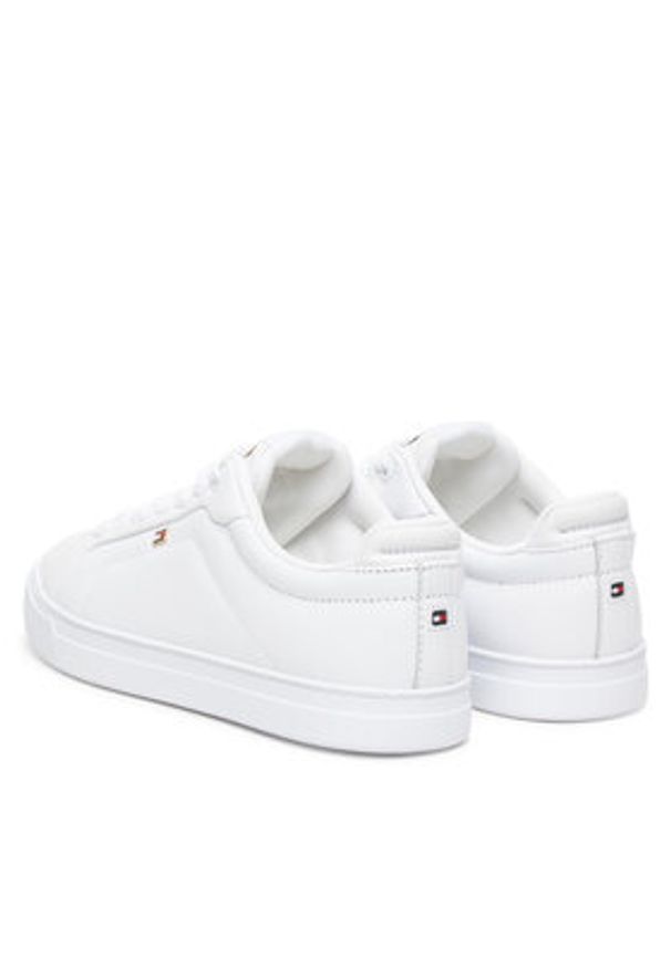 TOMMY HILFIGER - Tommy Hilfiger Sneakersy Icon Court FW0FW08815 Biały. Kolor: biały. Materiał: skóra