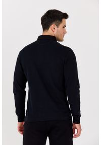 La Martina - LA MARTINA Czarny męski longsleeve polo HEAVY JERSEY, Rozmiar M. Okazja: na co dzień. Typ kołnierza: polo. Kolor: niebieski. Materiał: jersey. Długość rękawa: długi rękaw. Styl: casual