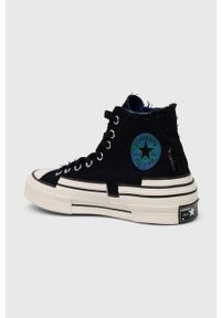 Converse trampki Chuck 70 Trippy Heel kolor czarny. Nosek buta: okrągły. Zapięcie: sznurówki. Kolor: czarny. Materiał: guma. Szerokość cholewki: normalna #2
