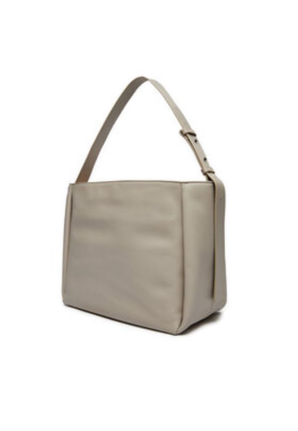 Calvin Klein Torebka Gracie Medium Ew Shopper K60K612129 Szary. Kolor: szary. Materiał: skórzane