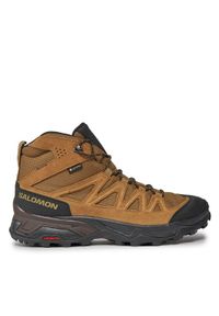 salomon - Salomon Trekkingi X Ward Leather Mid GORE-TEX L47181800 Brązowy. Kolor: brązowy. Materiał: skóra, zamsz. Technologia: Gore-Tex. Sport: turystyka piesza