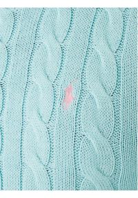 Polo Ralph Lauren Sweter 710775885547 Turkusowy Regular Fit. Typ kołnierza: polo. Kolor: turkusowy. Materiał: bawełna #6